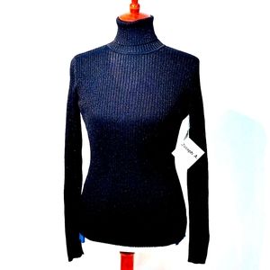 🔥NEW! SHIMMERING BLACK TURTLE NECK